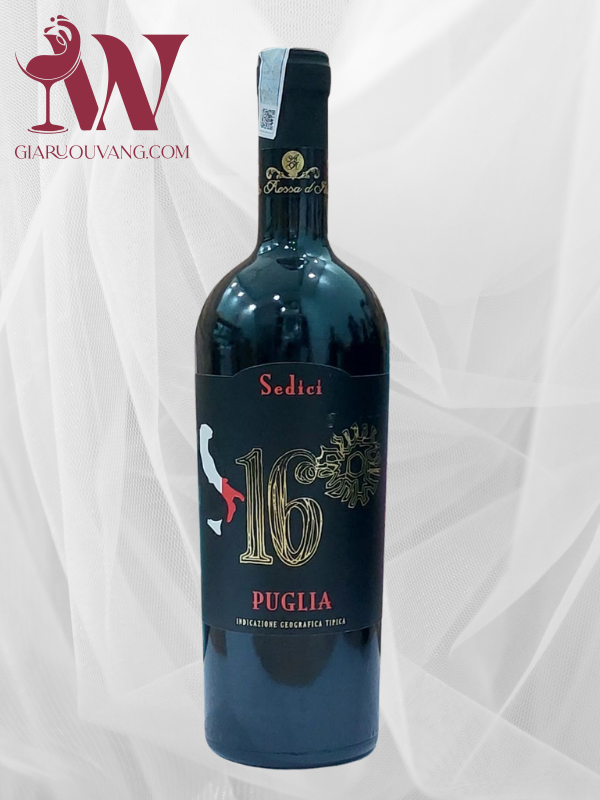 RƯỢU VANG Ý 16 ĐỘ SEDICI PUGLIA