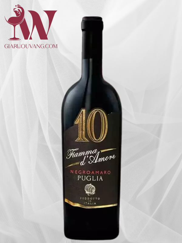 VANG Ý 10 FIAMMA D'AMORE NEGROAMARO PUGLIA GIÁ RẺ