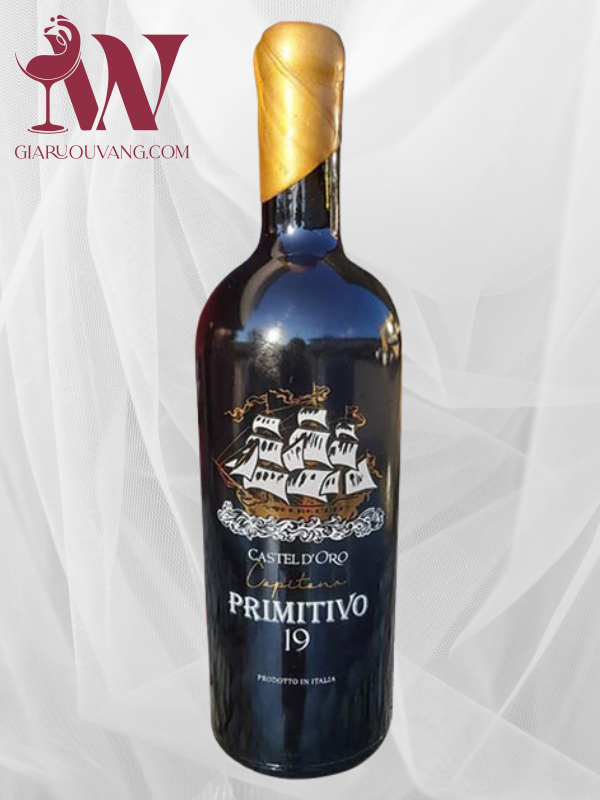 VANG Ý 19 ĐỘ CASTEL D’ORO NEGROAMARO SIÊU TỐT