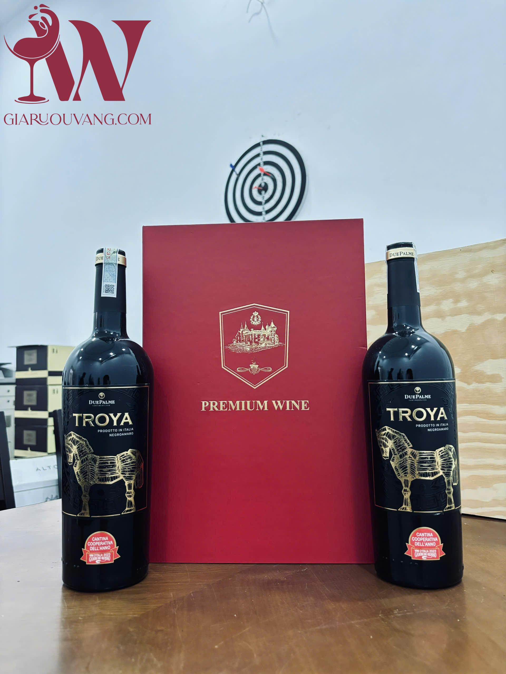 VANG Ý TROYA NEGROAMARO GIÁ CHỈ 3xxK/CHAI