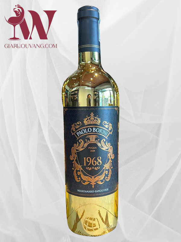 VANG Ý 1968 PAOLO BORINI CHAI VÀNG GOLD 14 ĐỘ