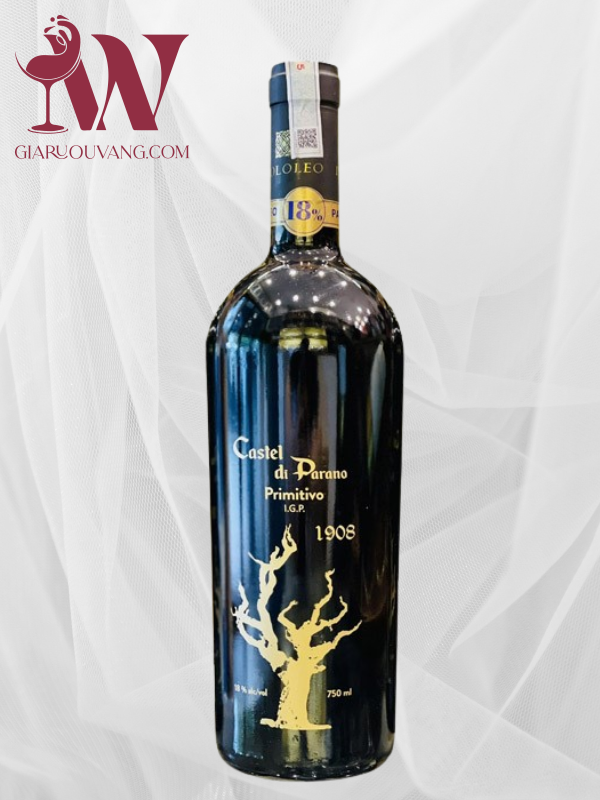 VANG Ý CASTEL DI PARANO PRIMITIVO 18 ĐỘ =SIÊU RẺ