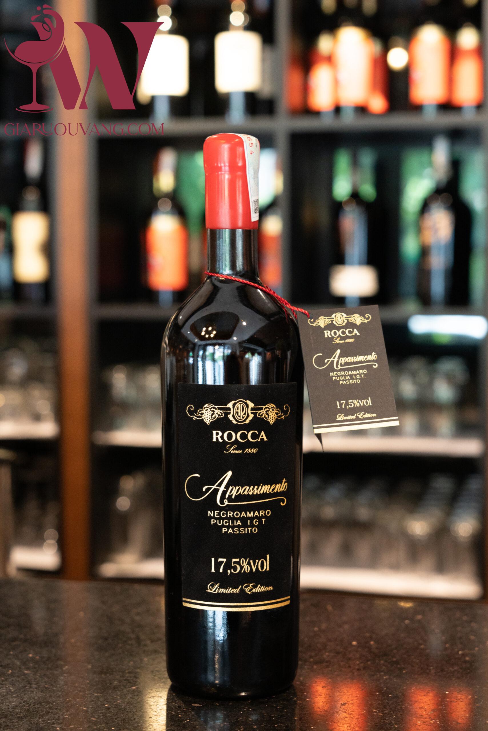 VANG Ý ROCCA APPASSIMENTO NEGROAMARO GIÁ RẺ