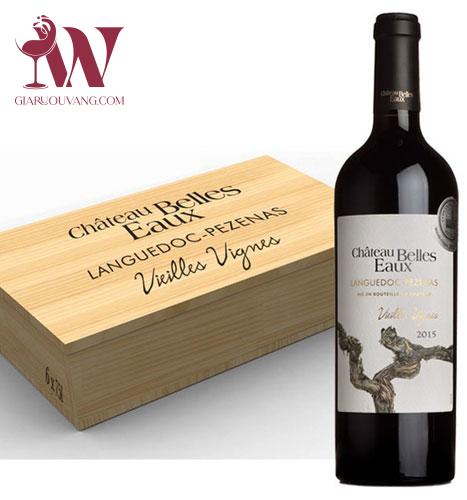 VANG PHÁP CHATEAU BELLES EAUX LANGUEDOC PEZENAS VIEILLES VIGNES 14,5 ĐỘ