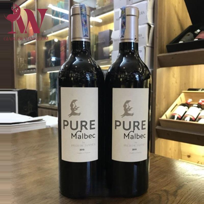VANG PHÁP CHATEAU PECH DE JAMMES PURE MALBEC 2015