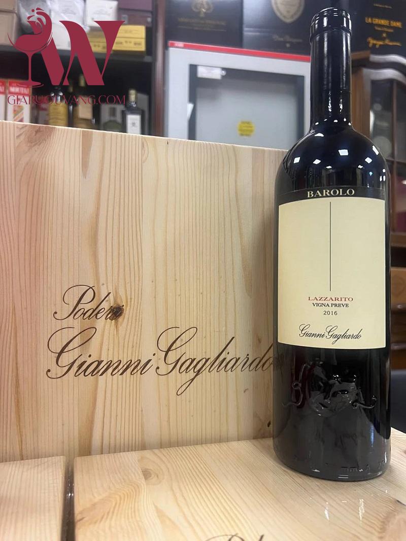 VANG Ý GIANNI GAGLIARDO BAROLO LAZZARITO VIGNA PREVE 13,5 ĐỘ