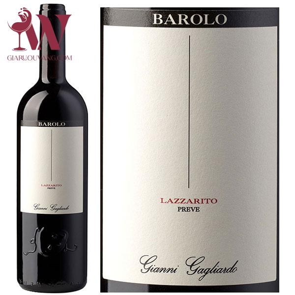 VANG Ý GIANNI GAGLIARDO BAROLO LAZZARITO VIGNA PREVE 13,5 ĐỘ