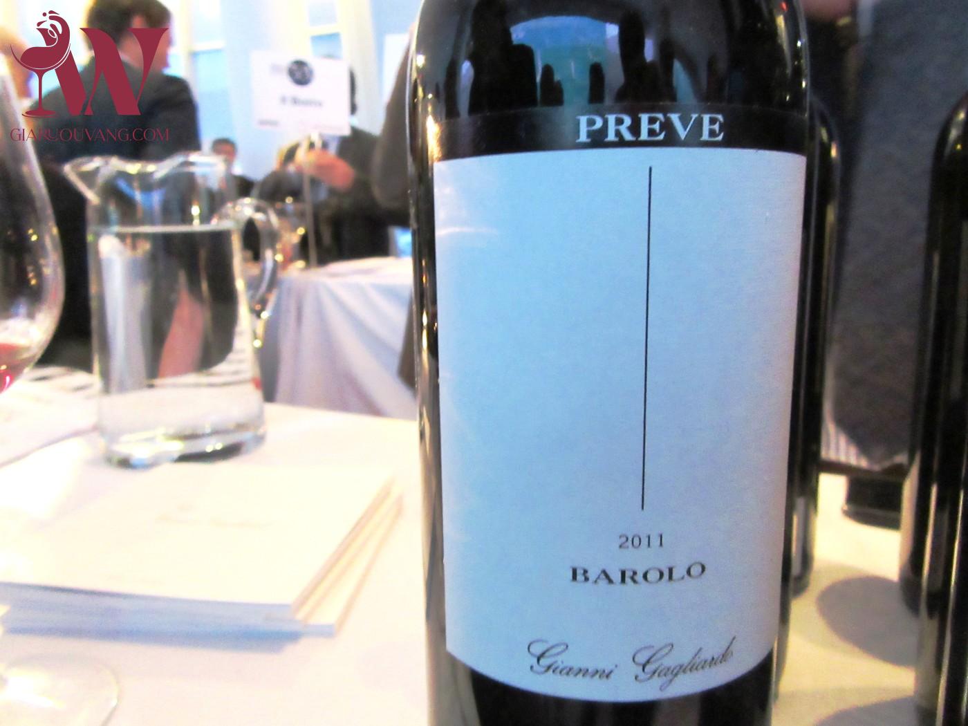 VANG Ý GIANNI GAGLIARDO BAROLO PREVE 14,5 ĐỘ