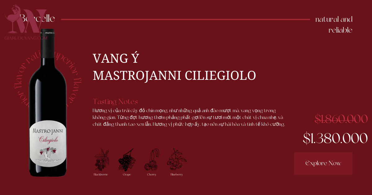 VANG Ý MASTROJANNI CILIEGIOLO