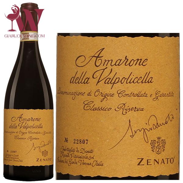 VANG Ý ZENATO AMARONE DELLA VALPOLICELLA RISERVA 16,5 ĐỘ