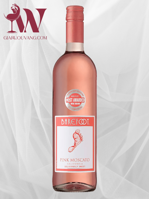 VANG MỸ BAREFOOT VARIETAL PINK MOSCATO 9 ĐỘ