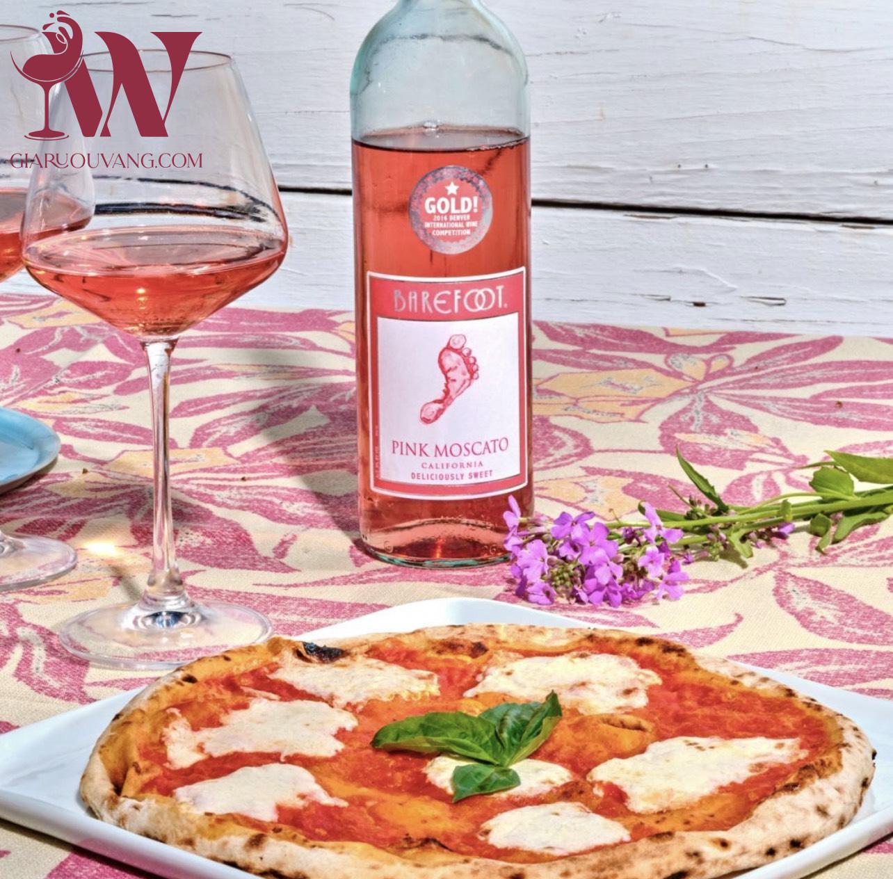 VANG MỸ BAREFOOT VARIETAL PINK MOSCATO 9 ĐỘ