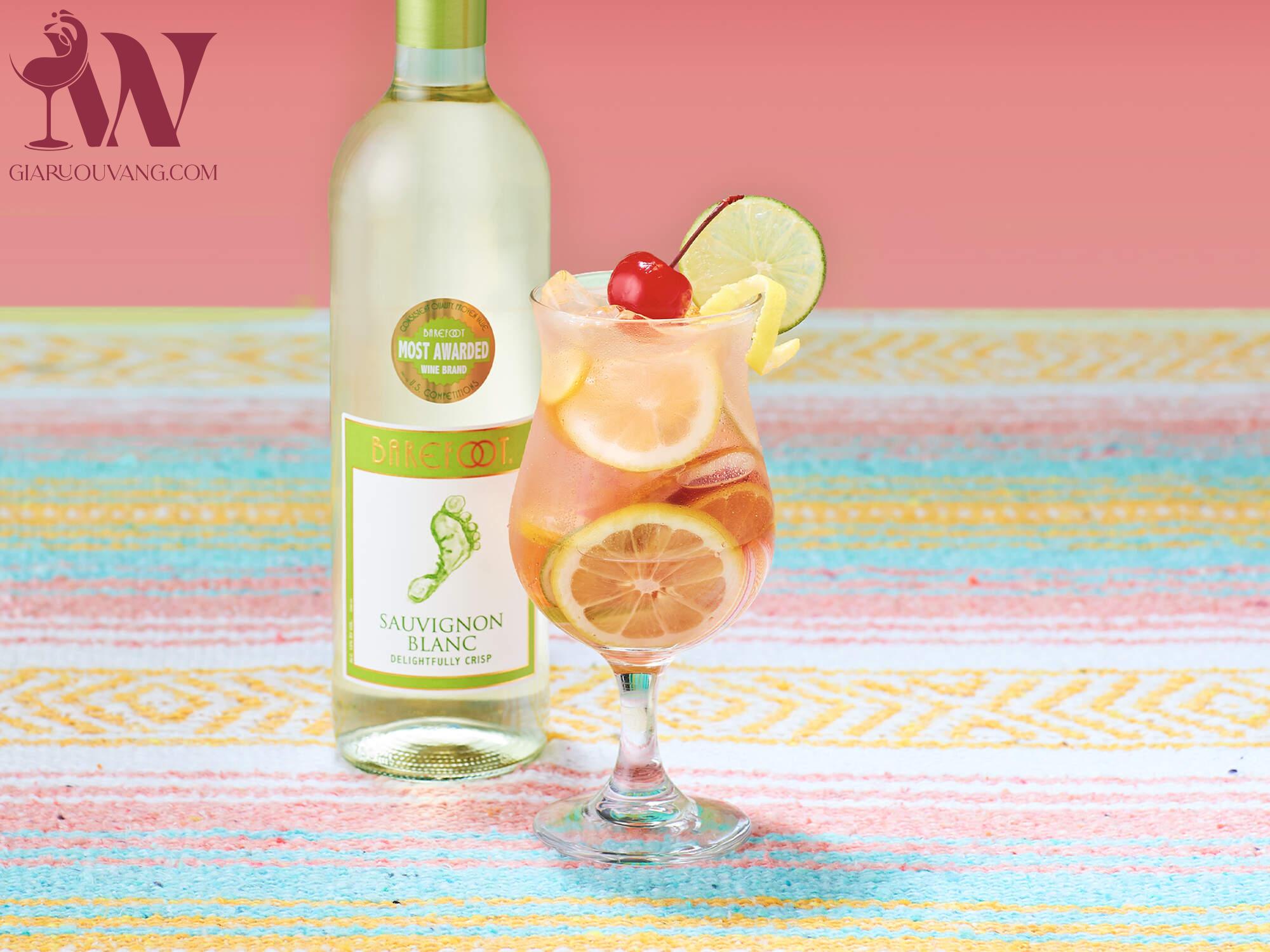VANG TRẮNG MỸ BAREFOOT VARIETAL SAUVIGNON BLANC