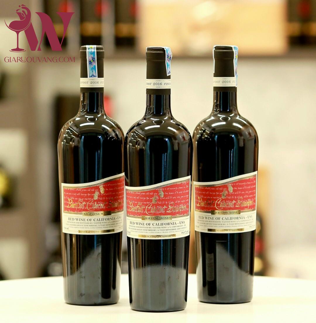 VANG MỸ BEARFOOT CABERNET SAUVIGNON 14,5 ĐỘ RẺ NHẤT