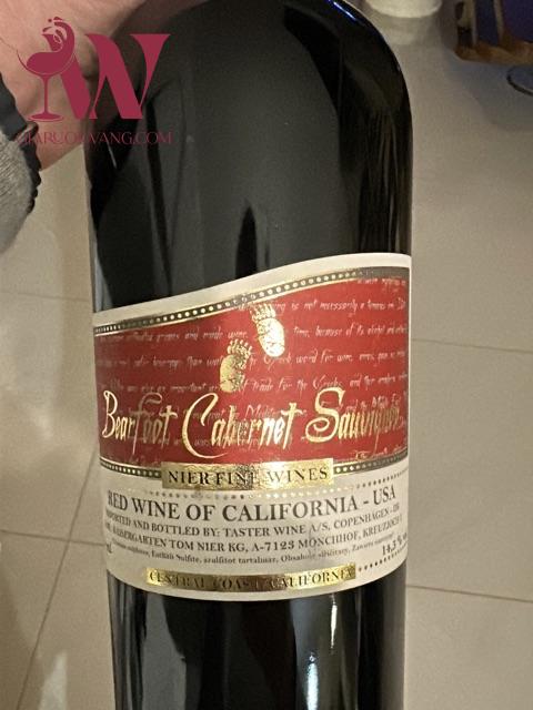 VANG MỸ BEARFOOT CABERNET SAUVIGNON 14,5 ĐỘ RẺ NHẤT
