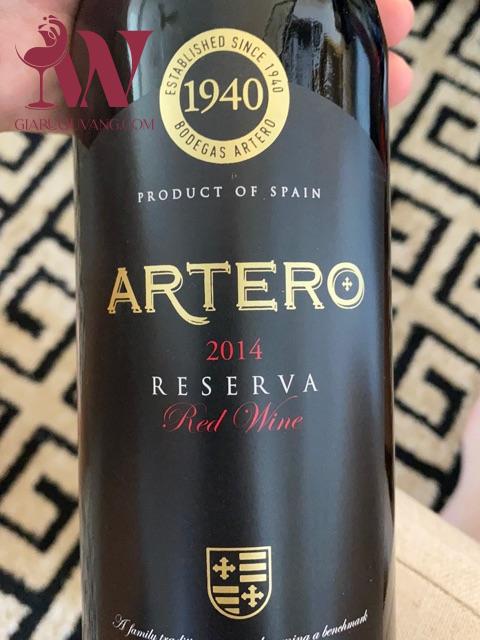 RƯỢU VANG BODEGAS ARTERO RESERVA 14 ĐỘ RẺ NHẤT