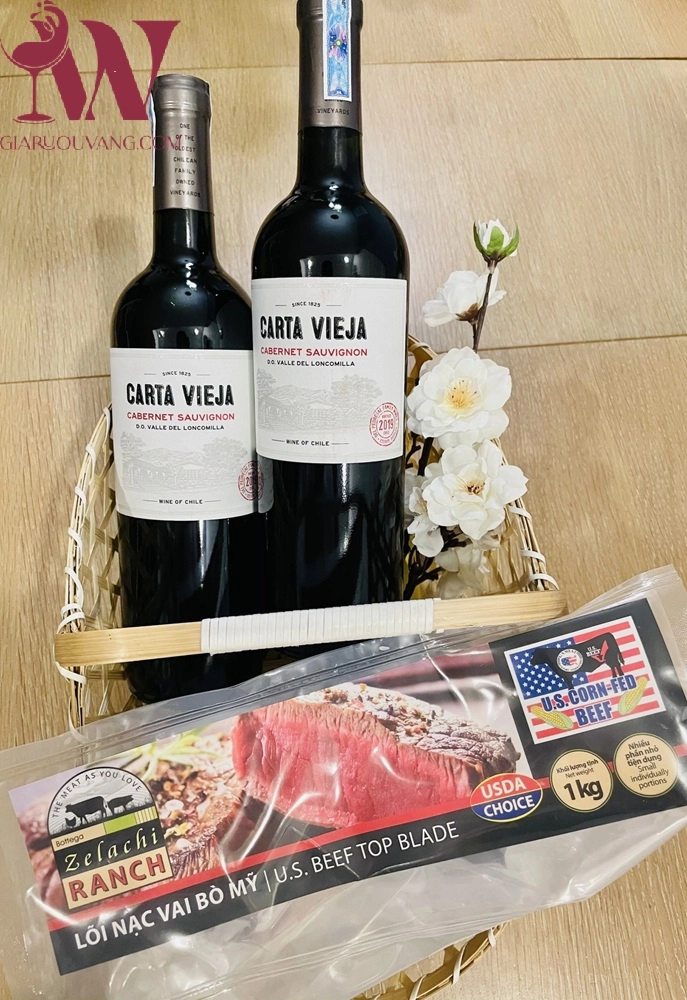 VANG CHILE CARTA VIEJA CABERNET SAUVIGNON 13,5 ĐỘ