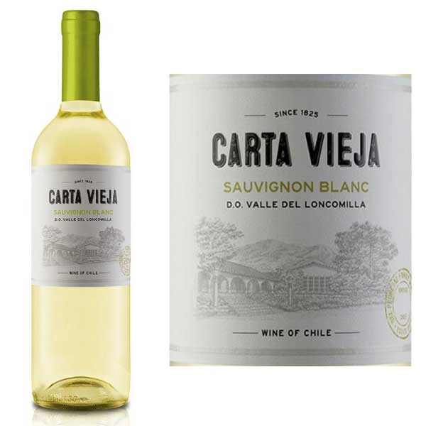 VANG TRẮNG CHILE CARTA VIEJA SAUVIGNON BLANC 13 ĐỘ