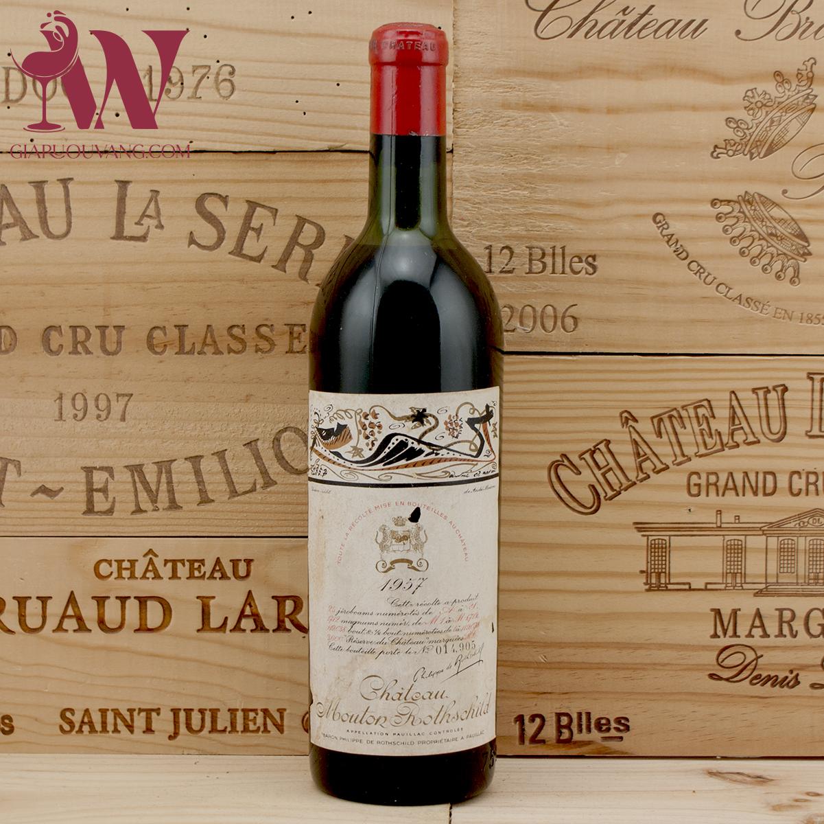 VANG PHÁP CHATEAU MOUTON ROTHSCHILD 1957