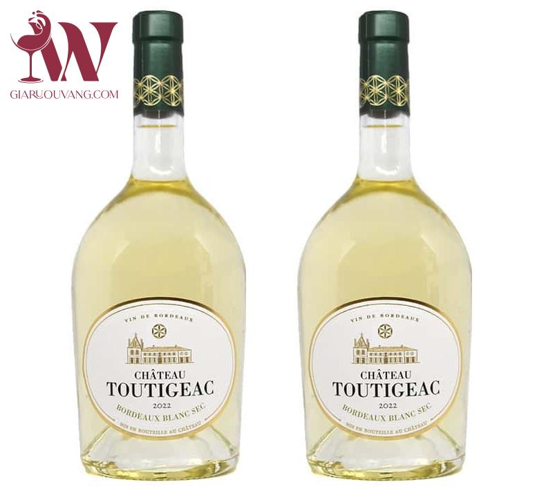 VANG TRẮNG CHATEAU TOUTIGEAC BORDEAUX BLANC SEC 12,5 ĐỘ