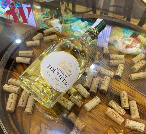 VANG TRẮNG CHATEAU TOUTIGEAC BORDEAUX BLANC SEC 12,5 ĐỘ