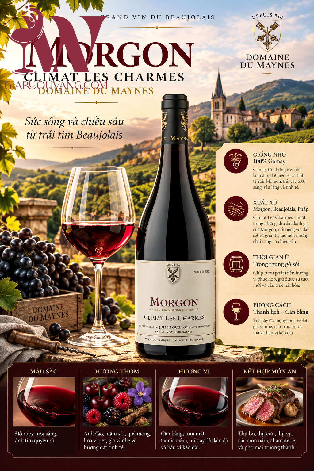 RƯỢU VANG PHÁP CLOS DES VIGNES DU MAYNES MORGON LES CHARMES
