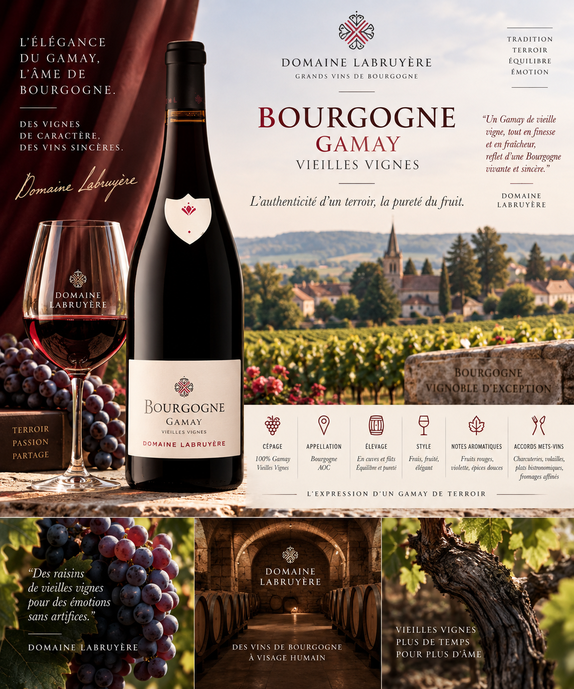 VANG PHÁP DOMAINE LABRUYÈRE BOURGOGNE GAMAY VIEILLES VIGNES