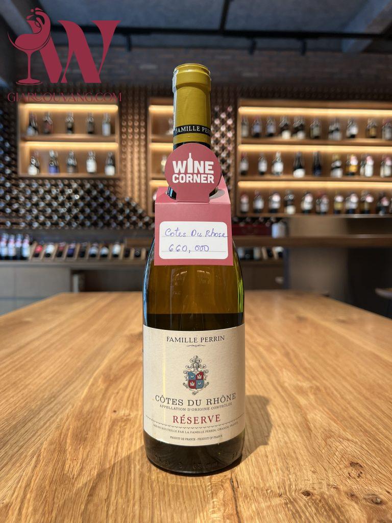 VANG PHÁP FAMILLE PERRIN CÔTES-DU-RHÔNE BLANC RÉSERVE