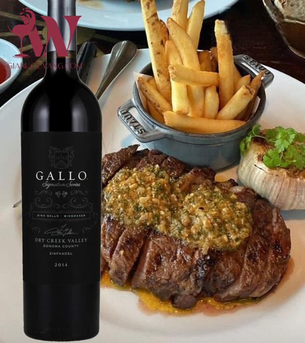 VANG MỸ GALLO DRY CREEK VALLEY SIGNATURE SERIES ZINFANDEL 