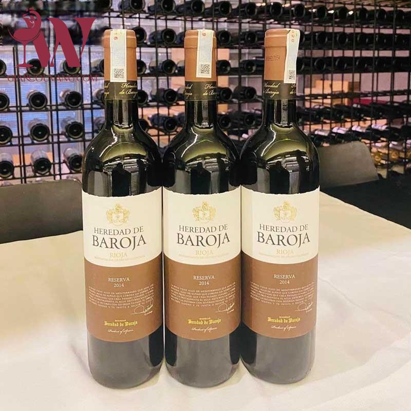 RƯỢU VANG HEREDAD DE BAROJA RESERVA 14 ĐỘ RẺ NHẤT