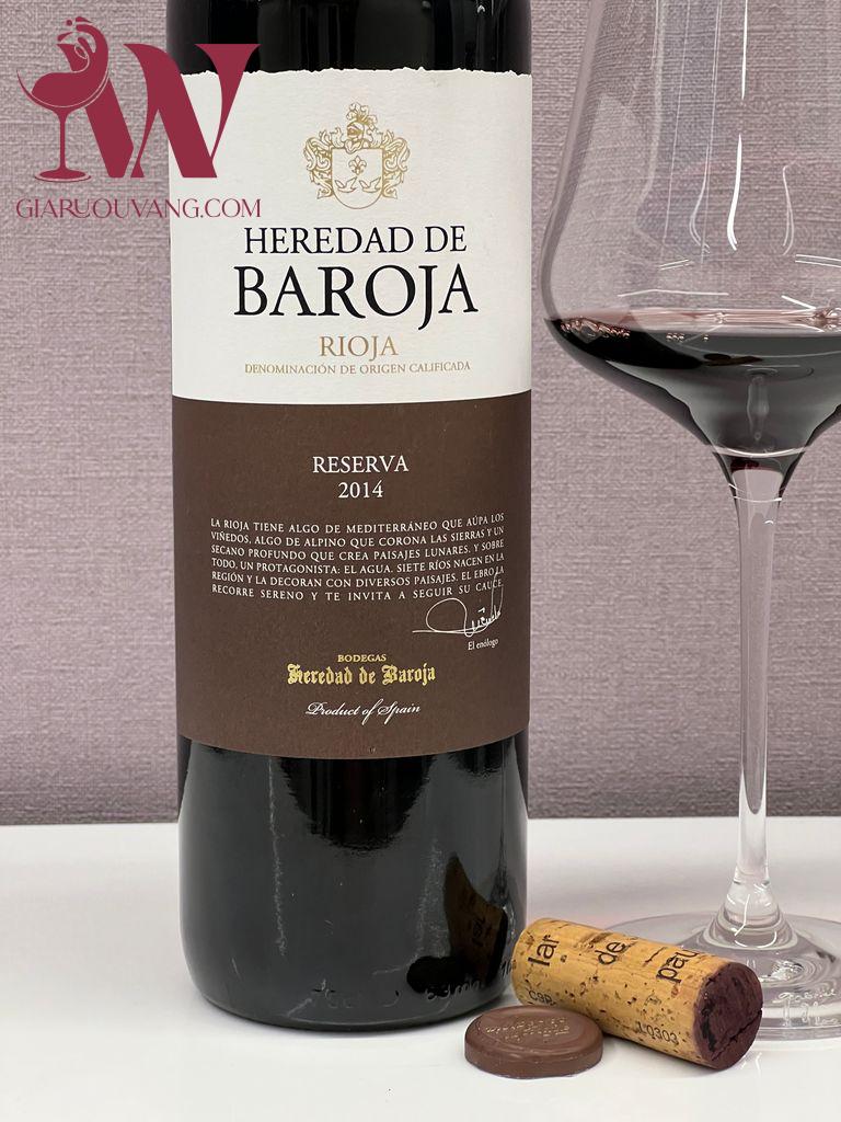 RƯỢU VANG HEREDAD DE BAROJA RESERVA 14 ĐỘ RẺ NHẤT