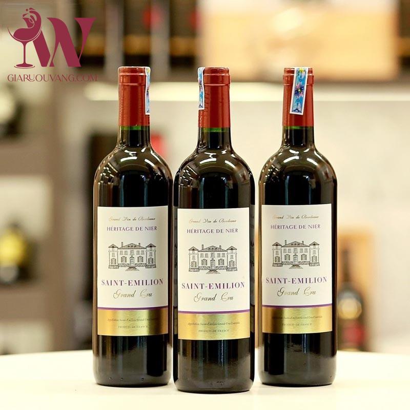 VANG PHÁP HERITAGE DE NIER SAINT EMILION GRAND CRU 14 ĐỘ