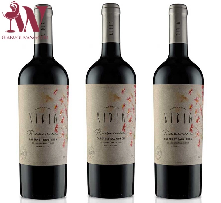 VANG CHILE KIDIA RESERVA CABERNET SAUVIGNON 13,5 ĐỘ