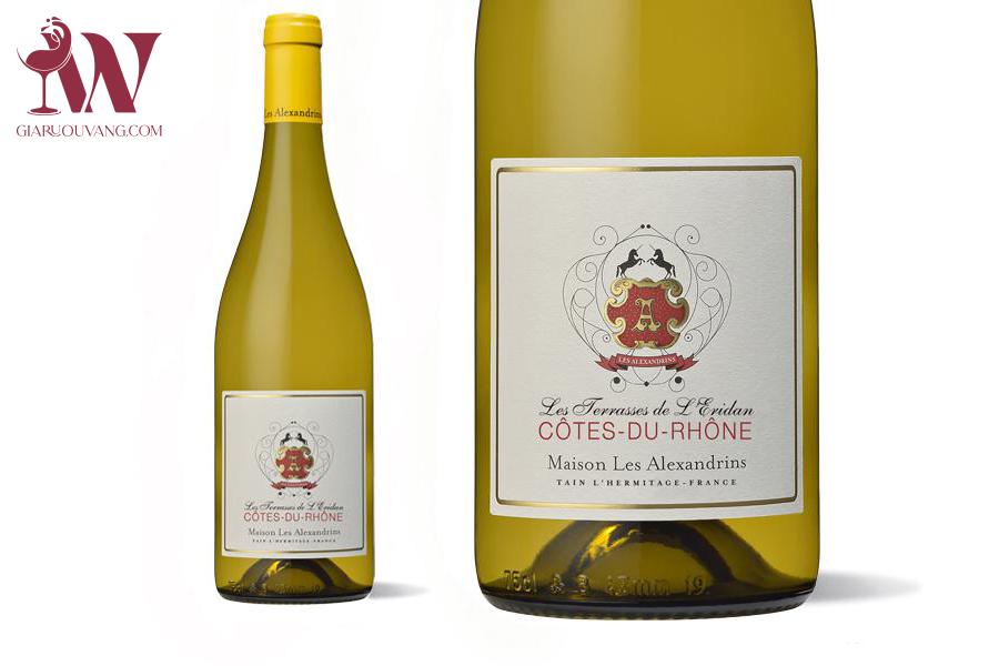 VANG PHÁP LES TERRASSES DE L’ERIDAN CÔTES-DU-RHÔNE BLANC