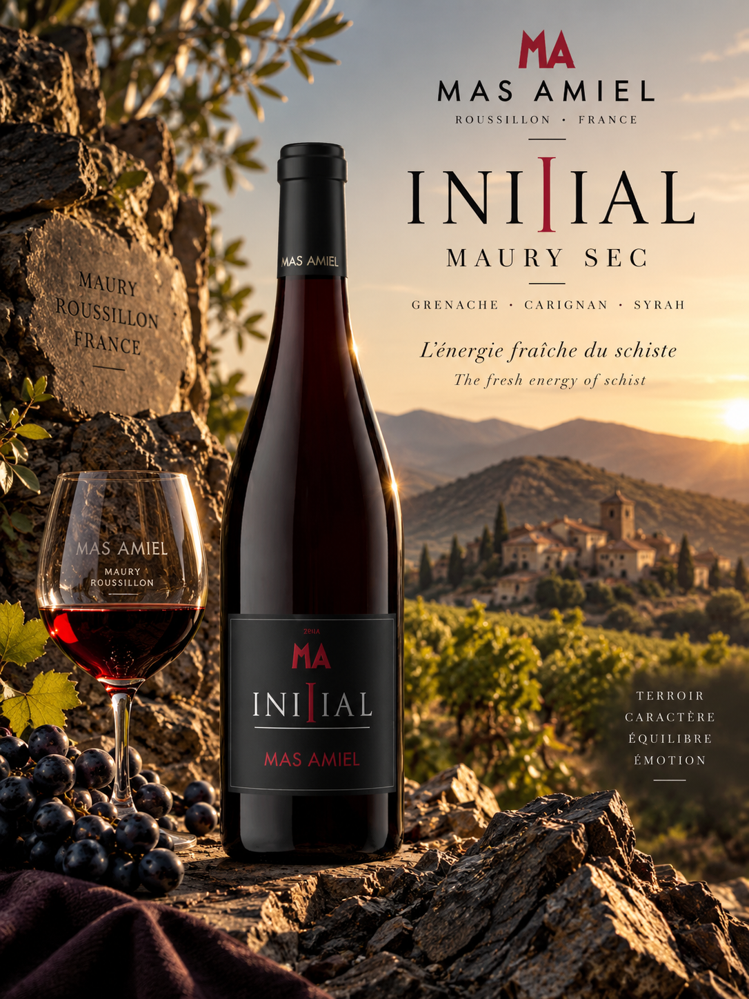 Mas Amiel Initial Maury Sec (Dry) (Grenache Carignan Syrah)1
