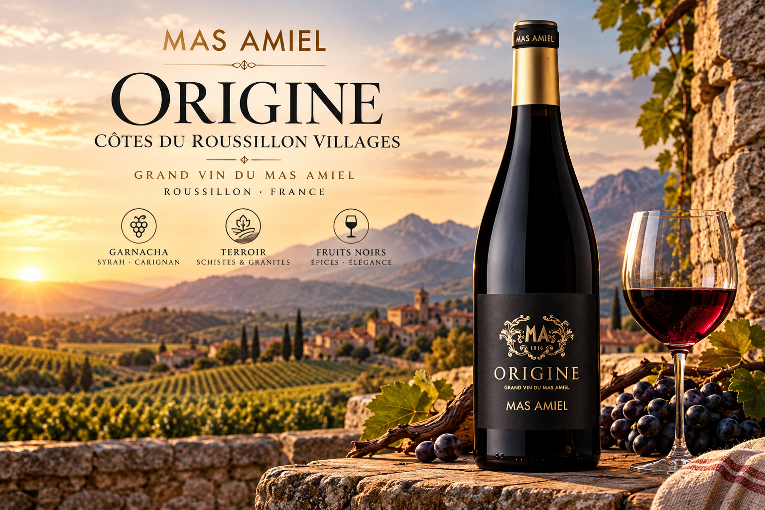 RƯỢU VANG PHÁP MAS AMIEL ORIGINE
