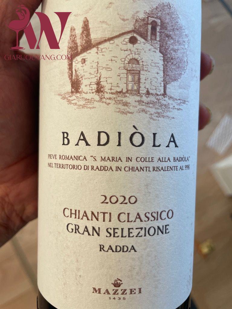 VANG Ý BADIOLA CHIANTI CLASSICO GRAN SELEZIONE RADDA