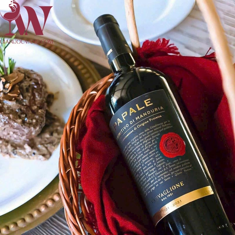 RƯỢU VANG Ý PAPALE PRIMITIVO DI MANDURIA 14,5 ĐỘ