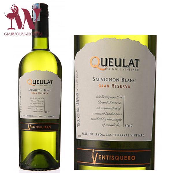 VANG TRẮNG QUEULAT GRAN RESERVA SAUVIGNON BLANC RẺ