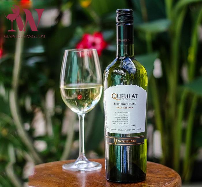 VANG TRẮNG QUEULAT GRAN RESERVA SAUVIGNON BLANC RẺ