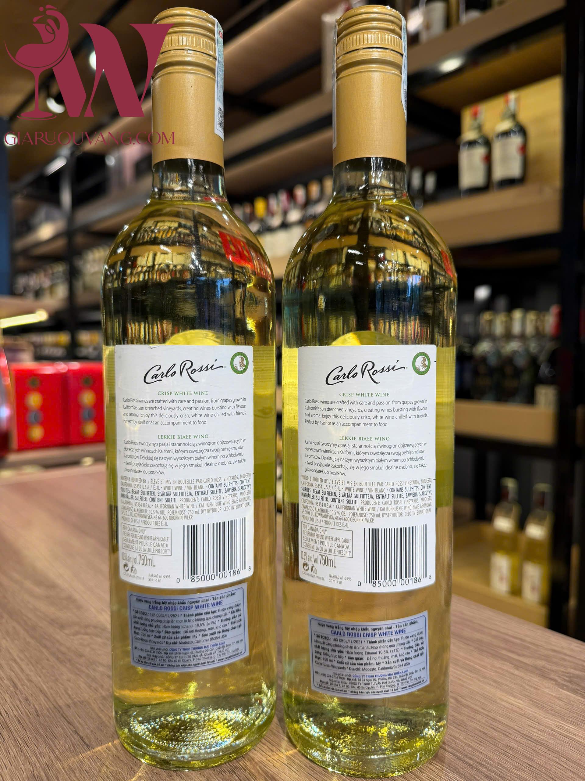 RƯỢU VANG MỸ CARLO ROSSI CALIFORNIA WHITE