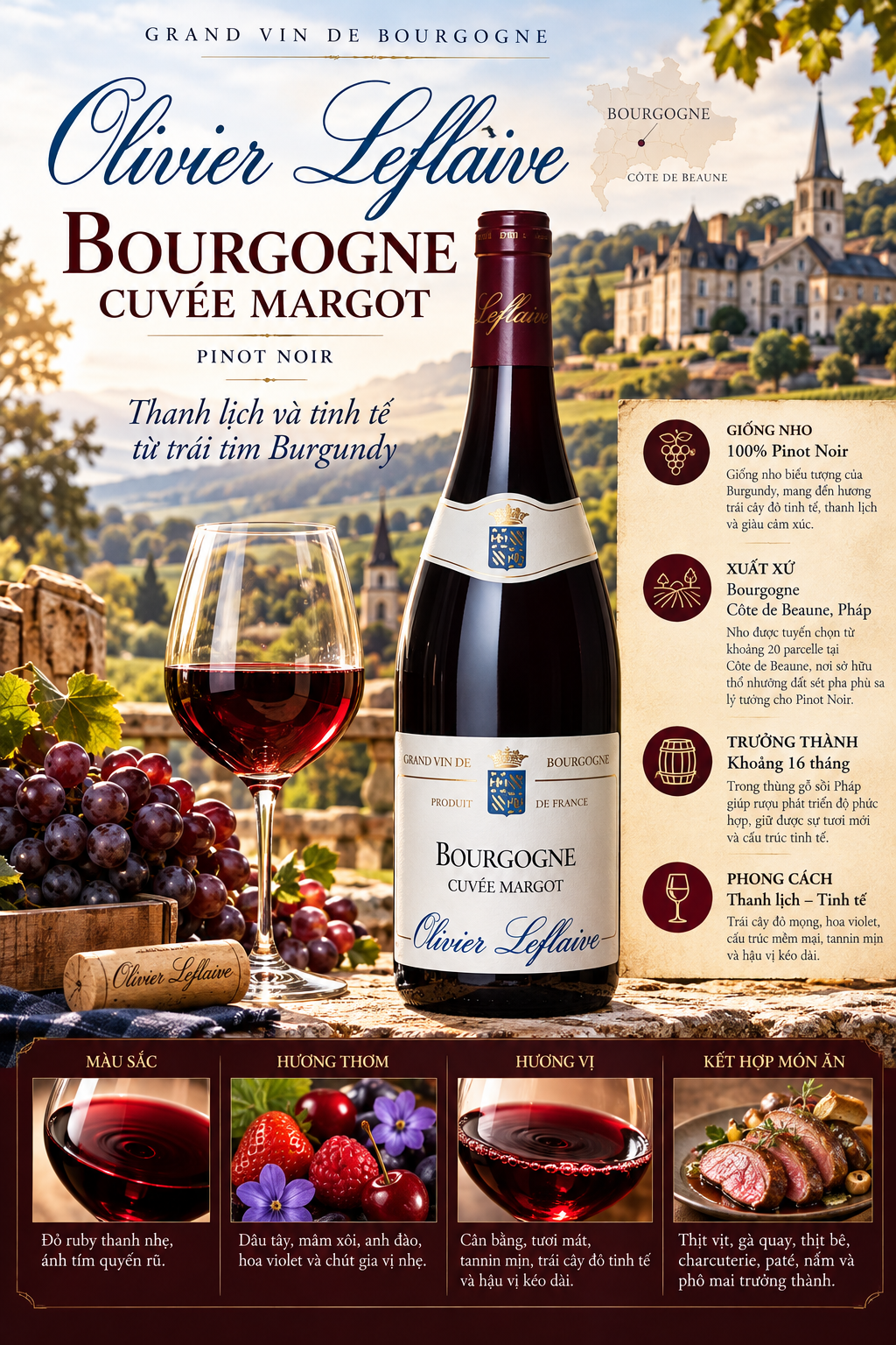 RƯỢU VANG OLIVIER LEFLAIVE BOURGOGNE CUVÉE MARGOT