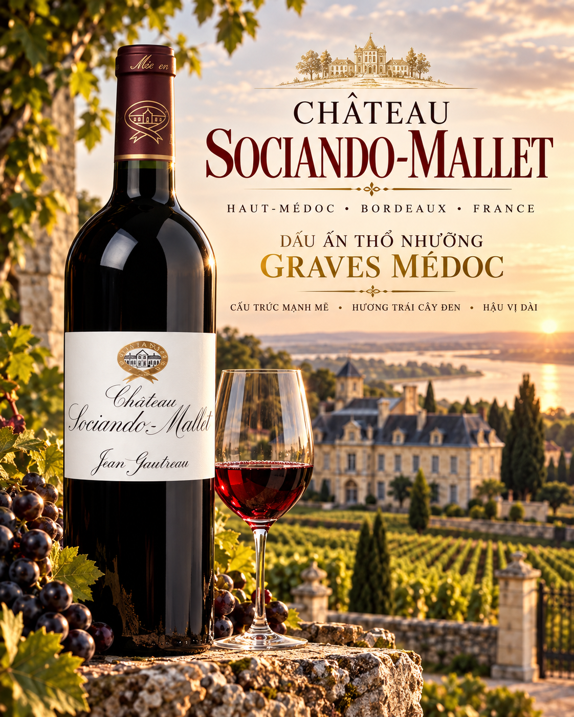 RƯỢU VANG PHÁP CHÂTEAU SOCIANDO-MALLET