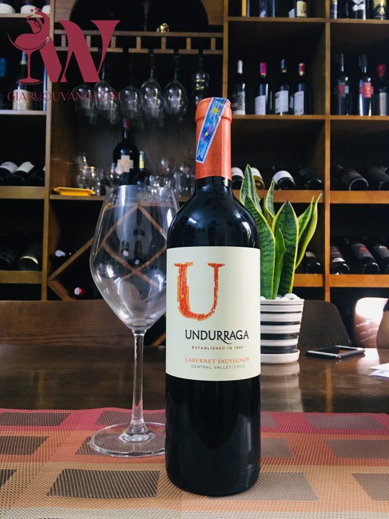 VANG CHILE UNDUR VARIETAL CABERNET SAUVIGNON 13,5 ĐỘ