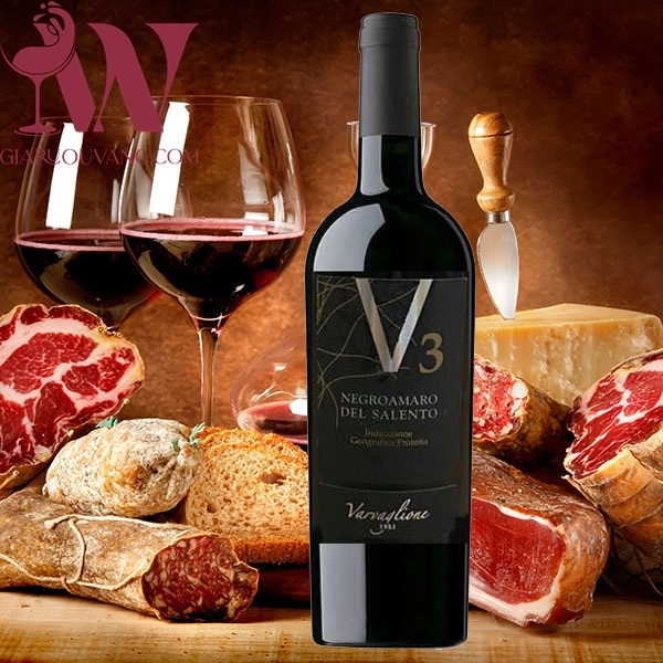 VANG Ý V3 NEGROAMARO DEL SALENTO 14 ĐỘ RẺ NHẤT