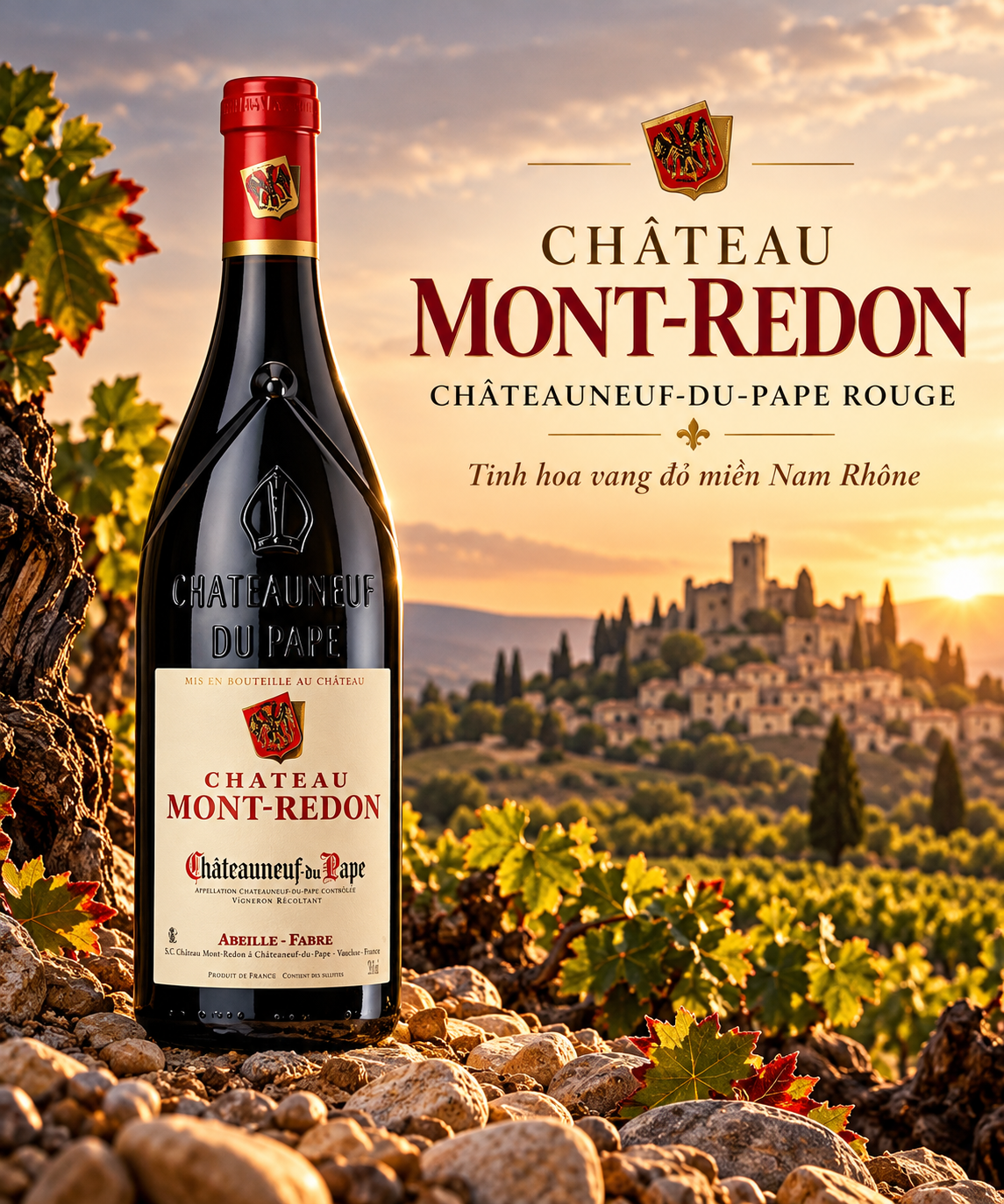 VANG PHÁP CHÂTEAU MONT-REDON CHÂTEAUNEUF-DU-PAPE