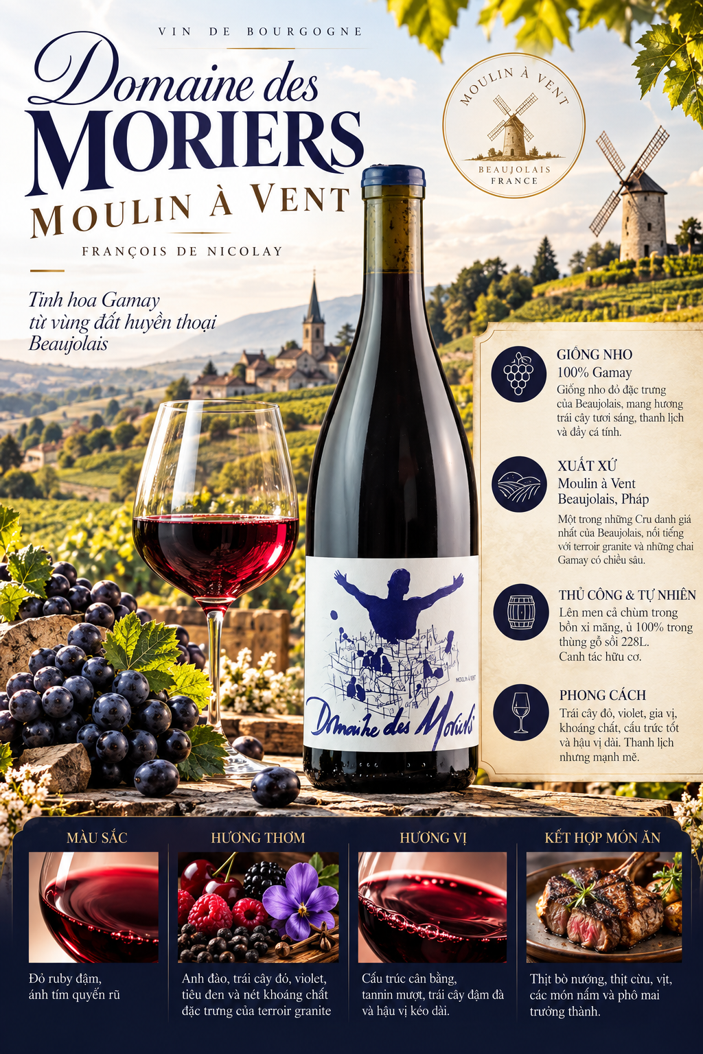 VANG PHÁP DOMAINE DES MORIERS MOULIN À VENT