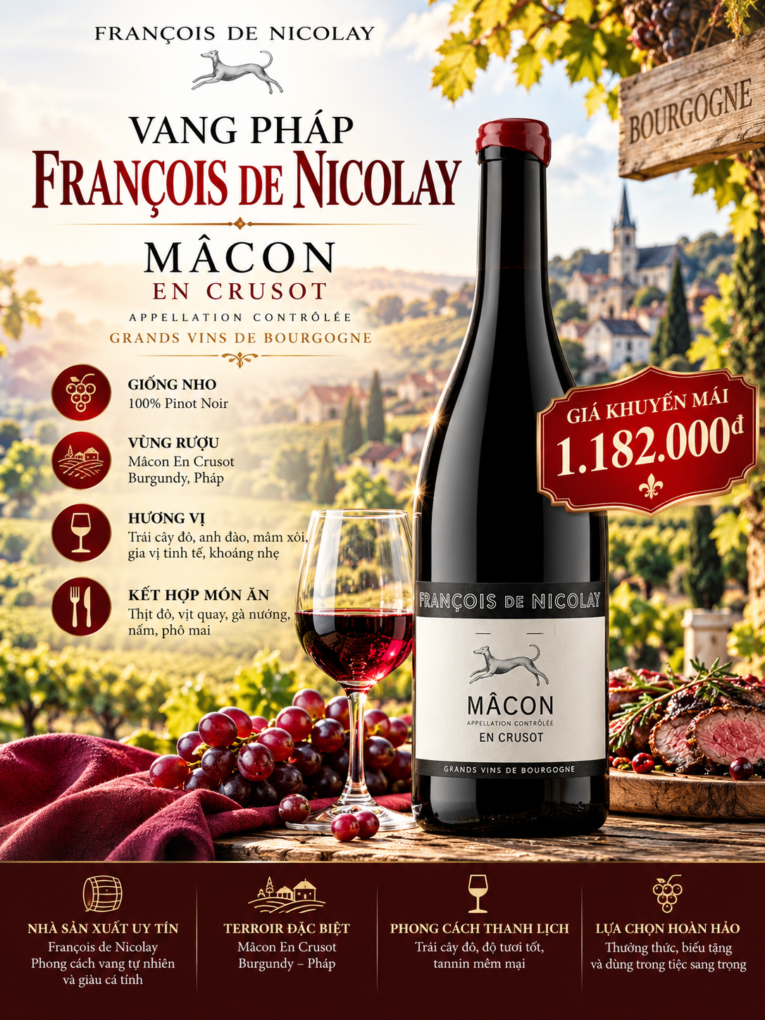 VANG PHÁP FRANÇOIS DE NICOLAY MÂCON EN CRUSOT