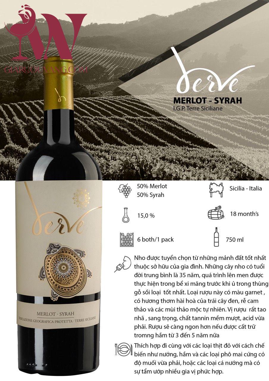 VANG Ý VERVE MERLOT SYRAH