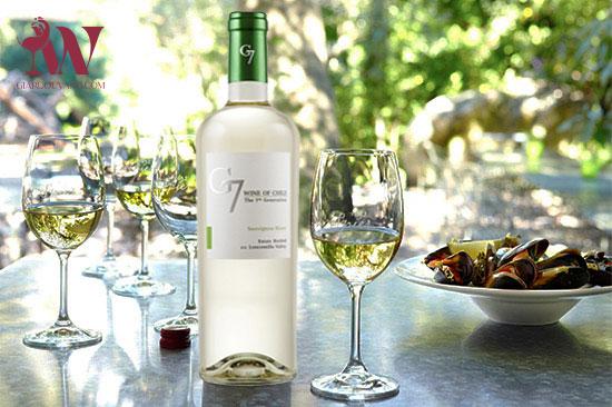 VANG TRẮNG CHILE G7 CLASICO SAUVIGNON BLANC 13 ĐỘ